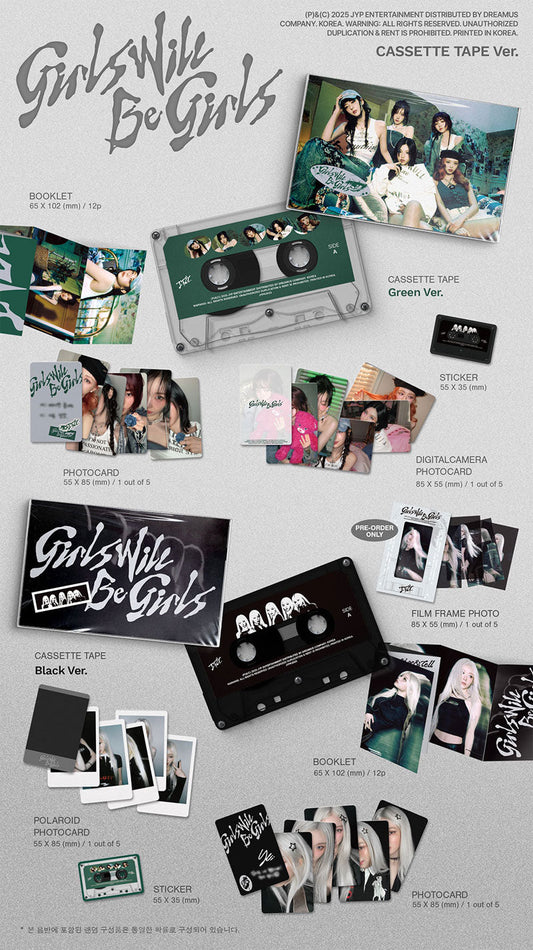 ITZY - [Girls Will Be Girls] (Cassette Tape Ver.) (2 TYPES Random)