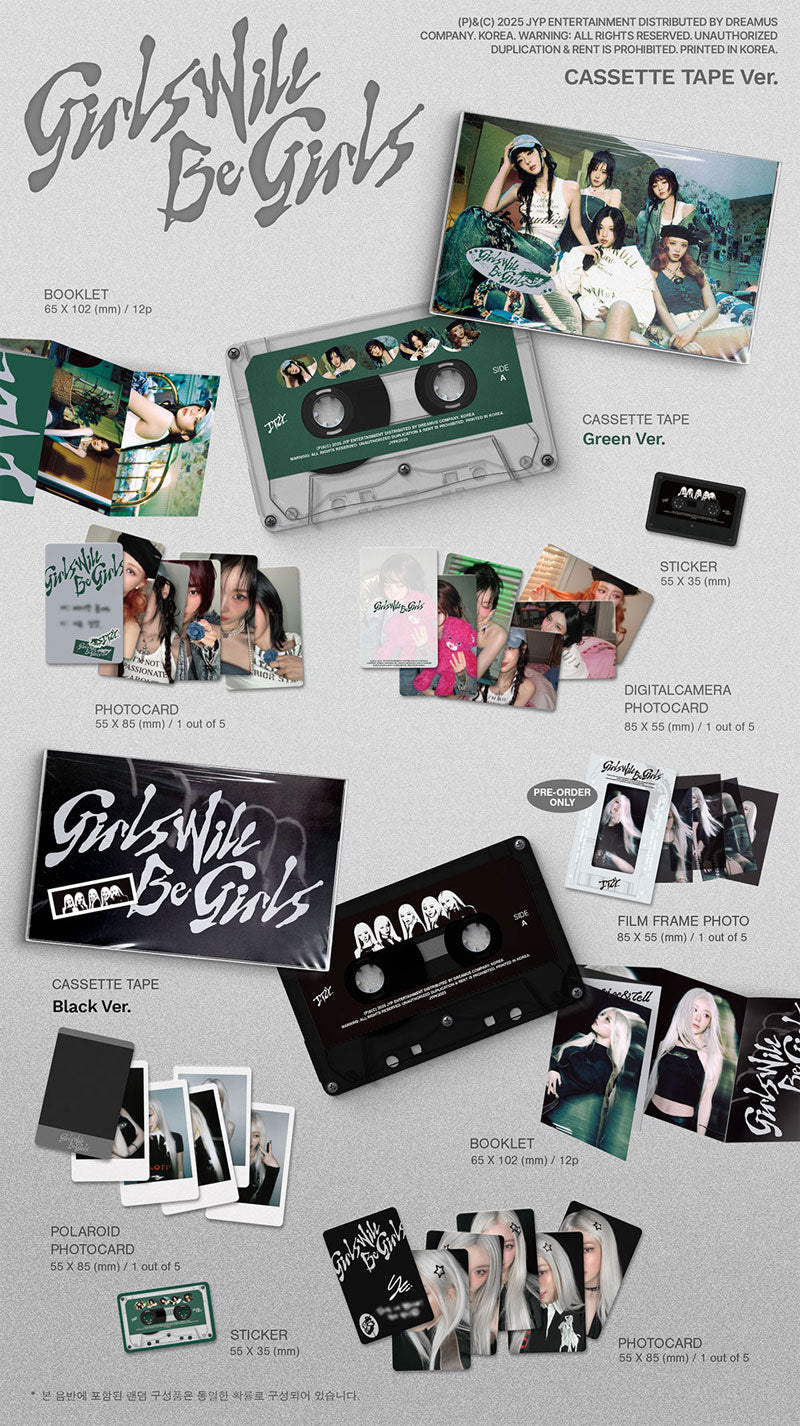 (soundwave) ITZY - [Girls Will Be Girls] (Cassette Tape Ver.) (3 TYPES Random)