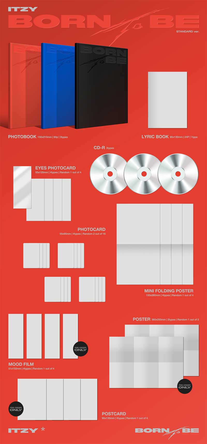 ITZY - 8TH MINI ALBUM [BORN TO BE] (STANDARD Ver.) (Random Ver.)