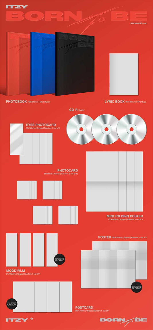 ITZY - 8TH MINI ALBUM [BORN TO BE] (STANDARD Ver.) (Random Ver.)