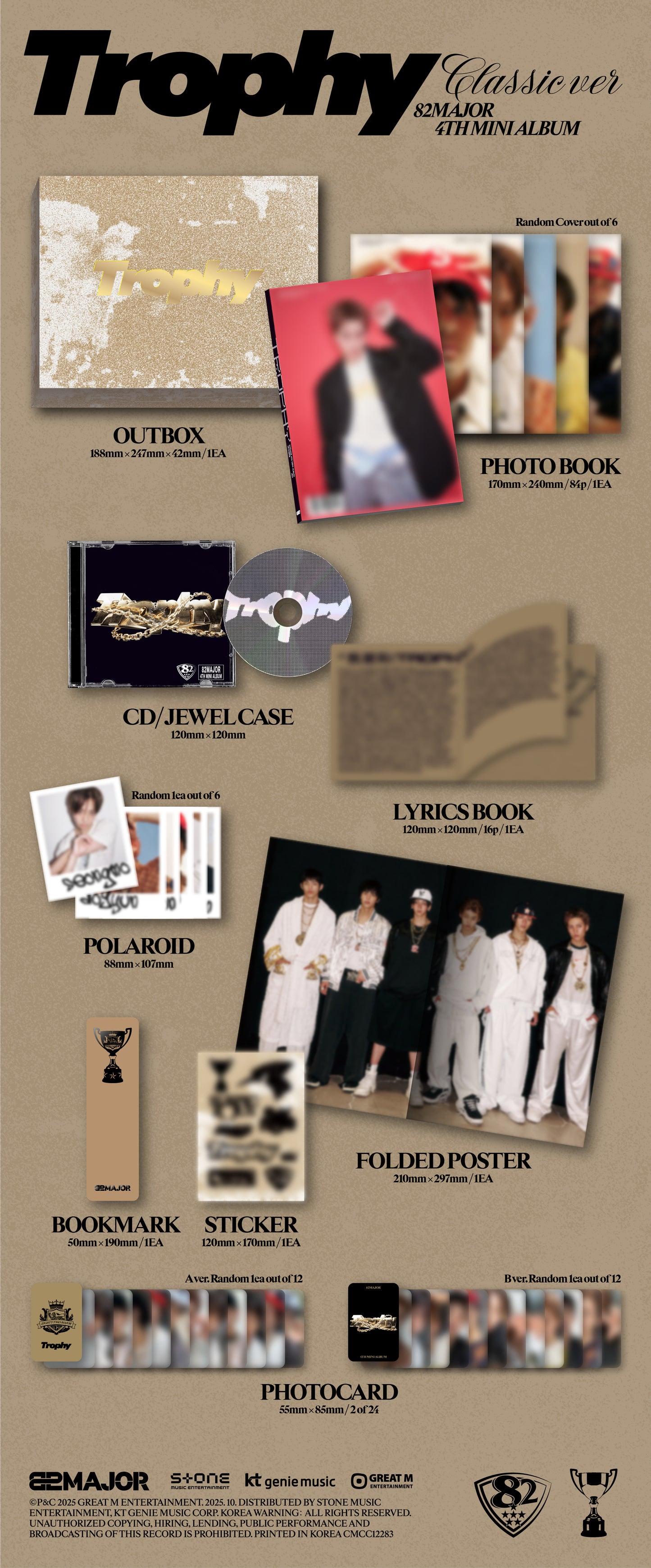 82MAJOR - 4th Mini Album [Trophy]