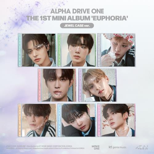 (MUSICPLANT_Special Gift) ALPHA DRIVE ONE - 1st mini album 'EUPHORIA' (JEWEL CASE ver.) (8 TYPES Random)