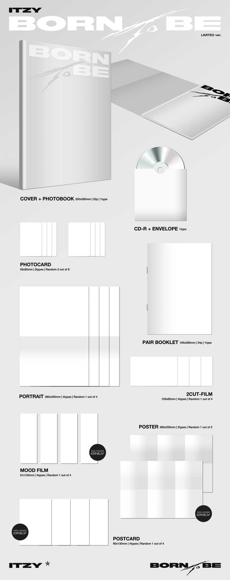 ITZY - 8TH MINI ALBUM [BORN TO BE] (LIMITED Ver.)