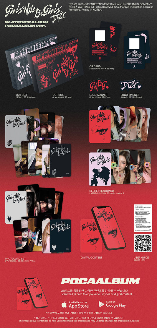 ITZY - [Girls Will Be Girls] (PLATFORM ALBUM POCAALBUM Ver.) (2 TYPES Random)
