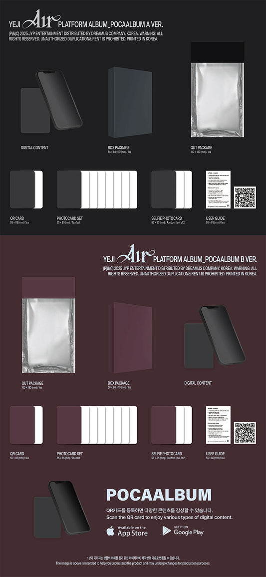 (MAKESTAR) YEJI (ITZY) - [Air] (PLATFORM ALBUM) (2 TYPES Random)