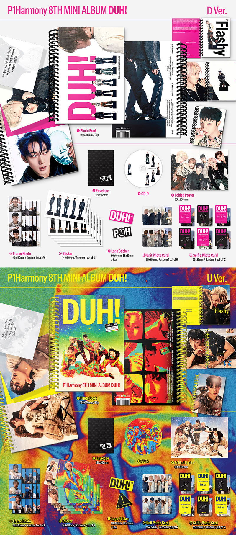 P1Harmony - 8th mini album [DUH!] (C Ver.) (2 TYPES Random)