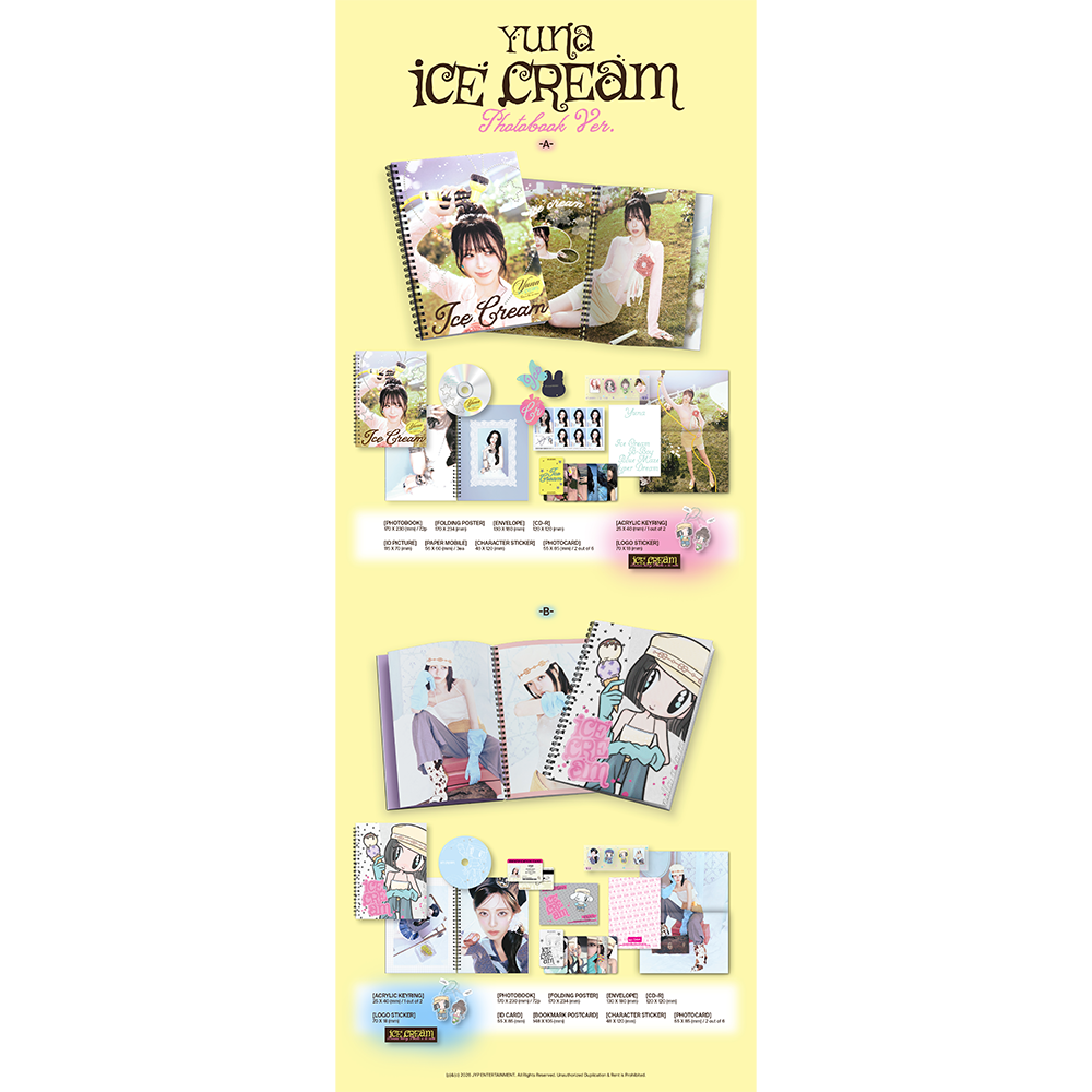 (applemusic) YUNA (ITZY) - [Ice Cream] (Photobook Ver.) (2 TYPES Random)