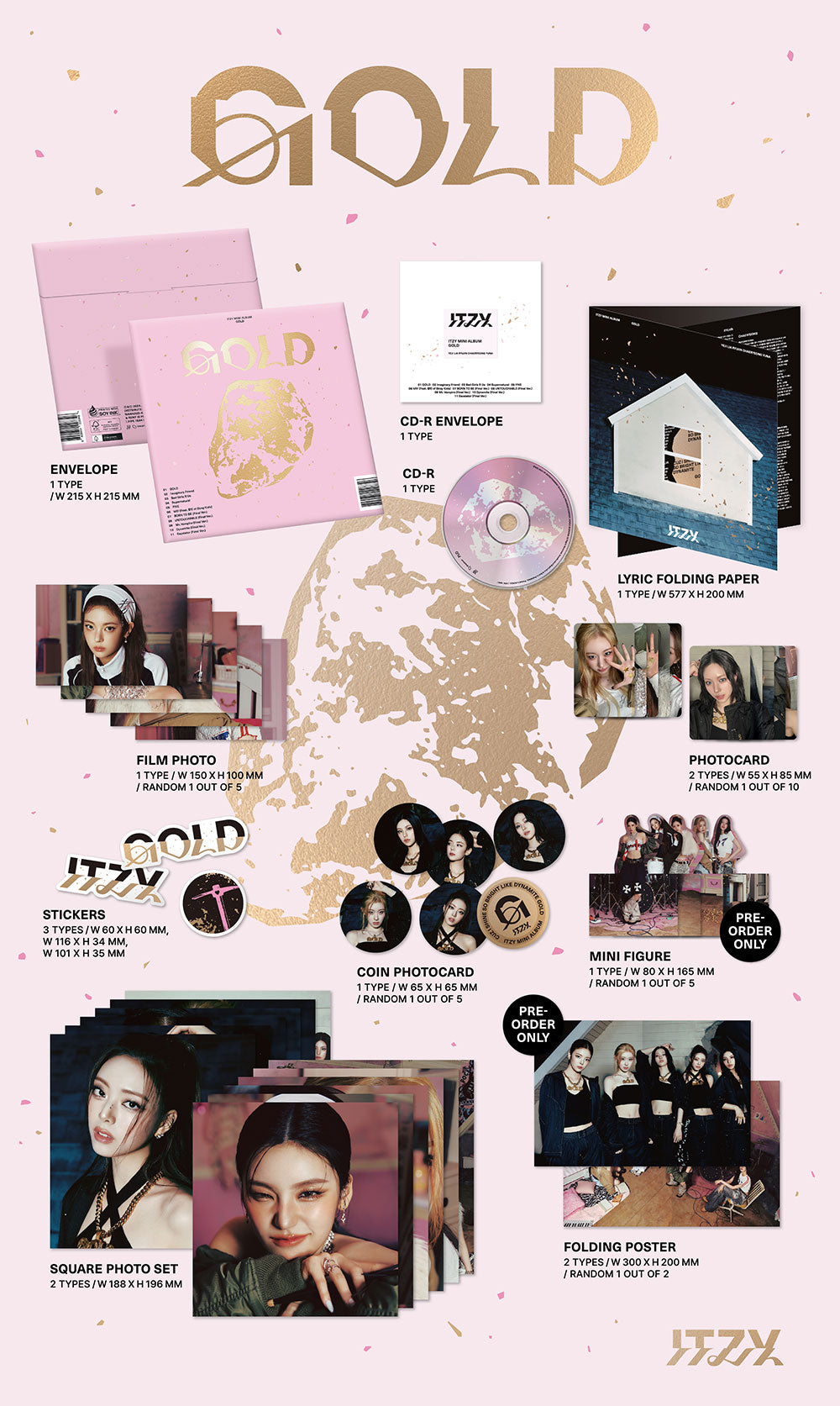 ITZY - 9th Mini Album [GOLD] (Special Edition Ver.) (2 TYPE Random)