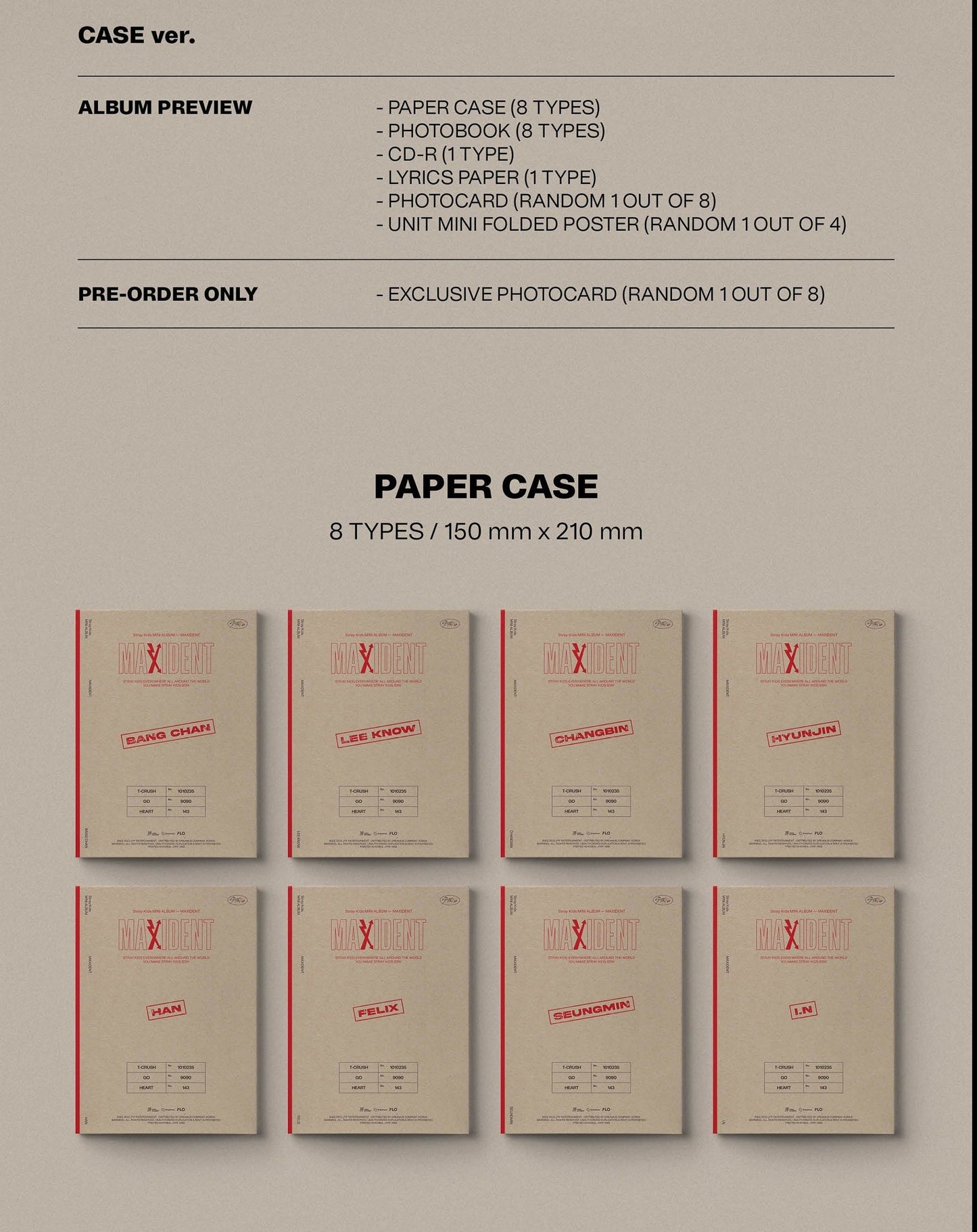 Stray Kids 7th Mini Album - Maxident (Case Version)